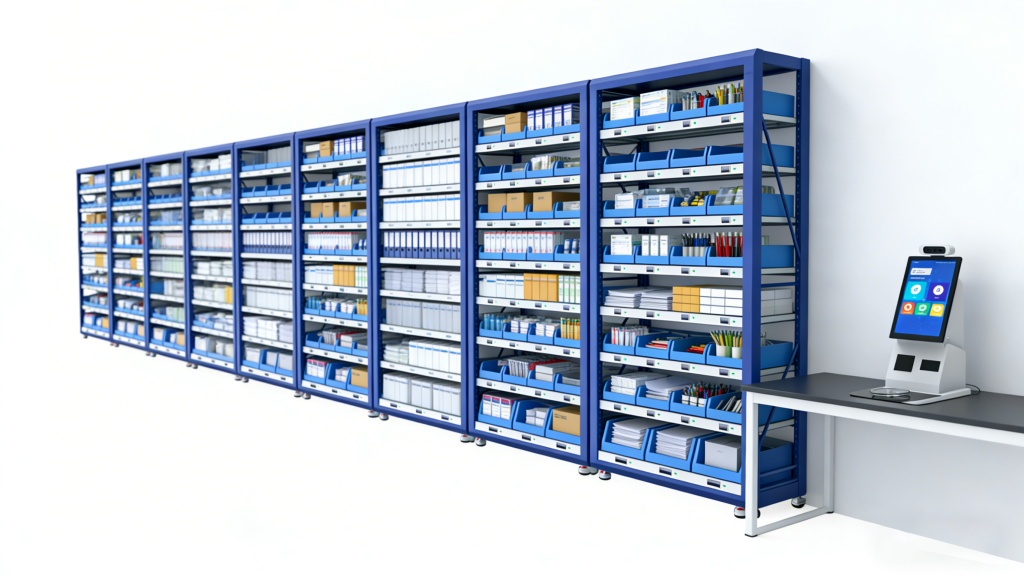 智能货架在企业行政耗材仓库管理体系中降本增效的...